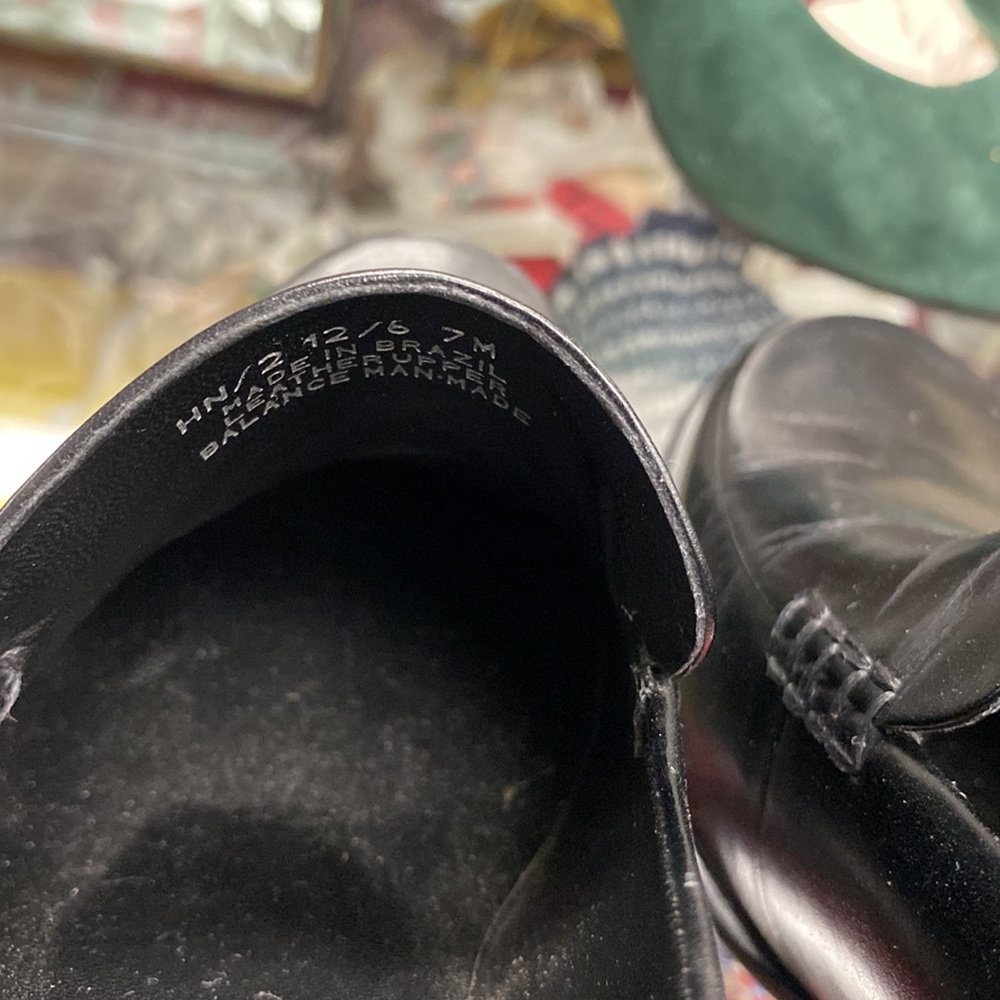 Franco Sarto Black Heeled Loafers - Sz 7 - Picture 5 of 6